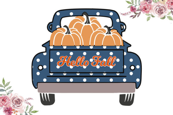 Blue Polka White Dot Pickup Truck SVG Review