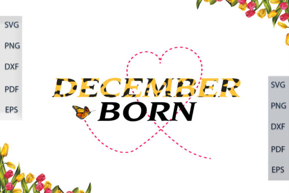 December Born in Leopard Font Gift Ideas Review