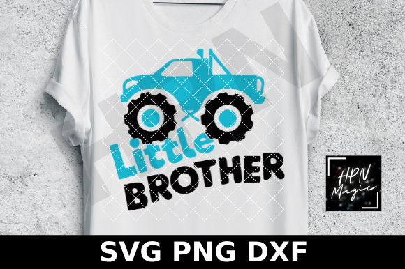 Little Brother Svg Monster Truck SVG